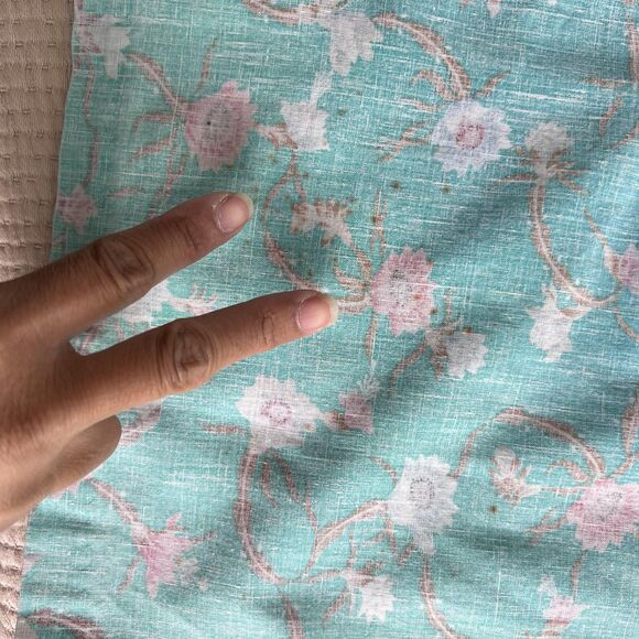 Reyn Spooner Shirt Mens Medium Blue Pink Floral Hawaiian Button Up Short Sleeve - Picture 13 of 13